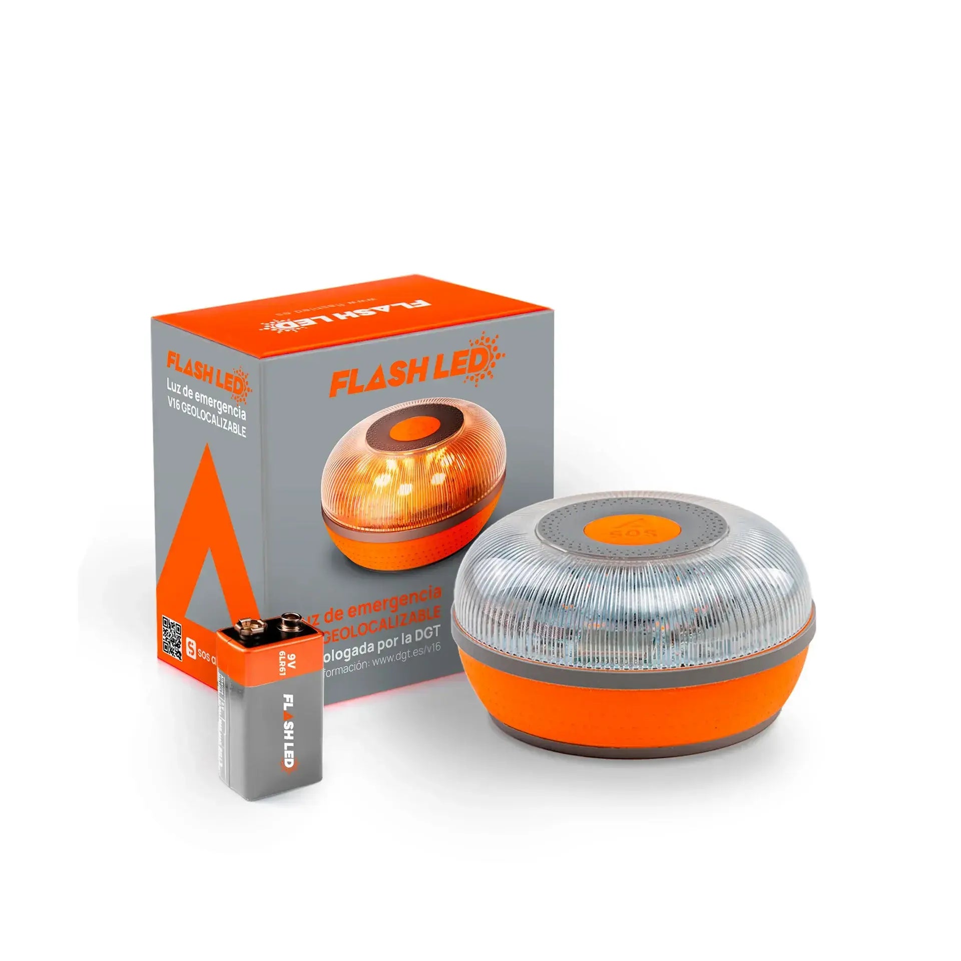 FlashLED SOS - Balise V16 IoT Connectée à Telefónica et DGT + Application SOS Alert