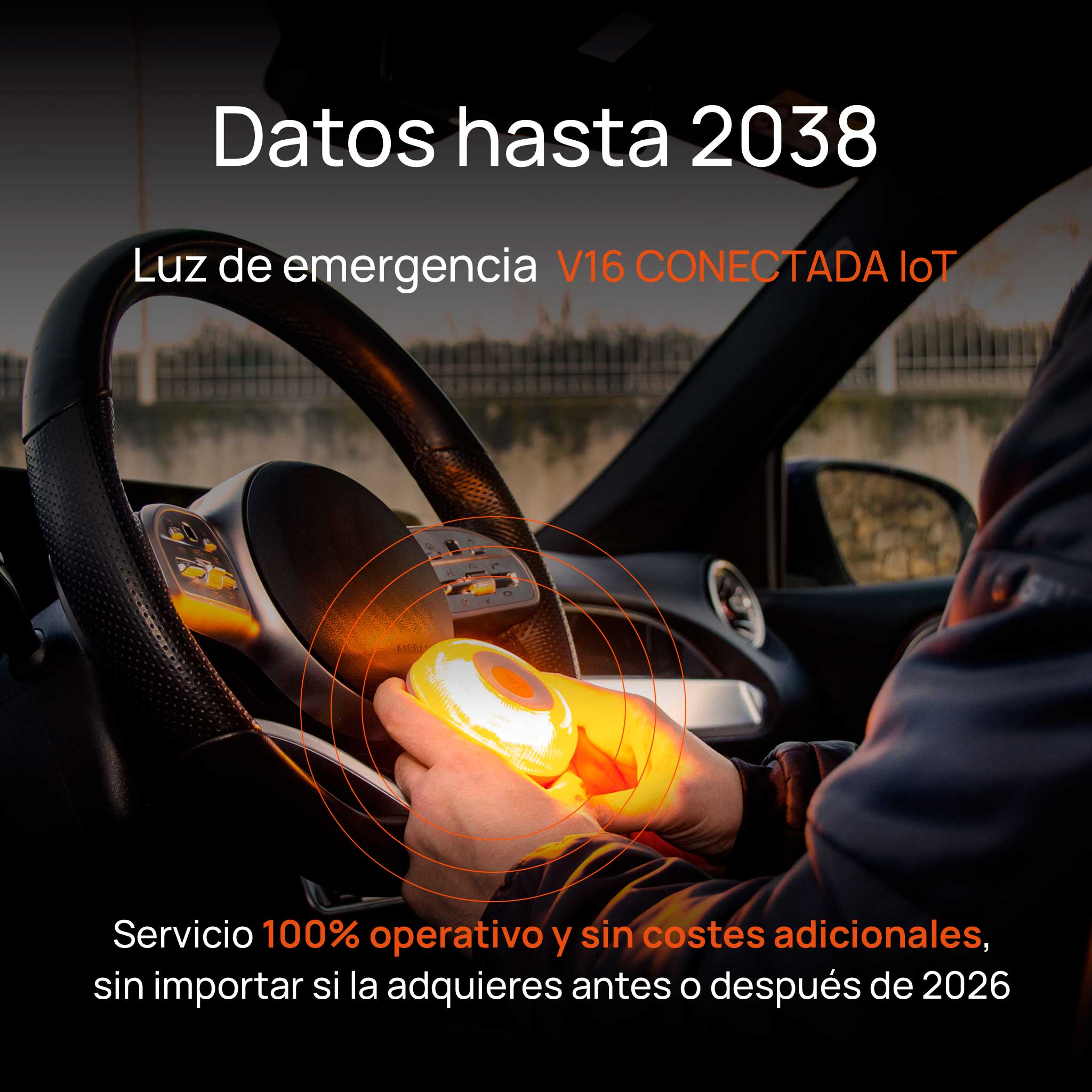Pack de 2 FlashLED SOS Baliza V16 IoT Conectada a Telefónica y DGT + App SOS Alert