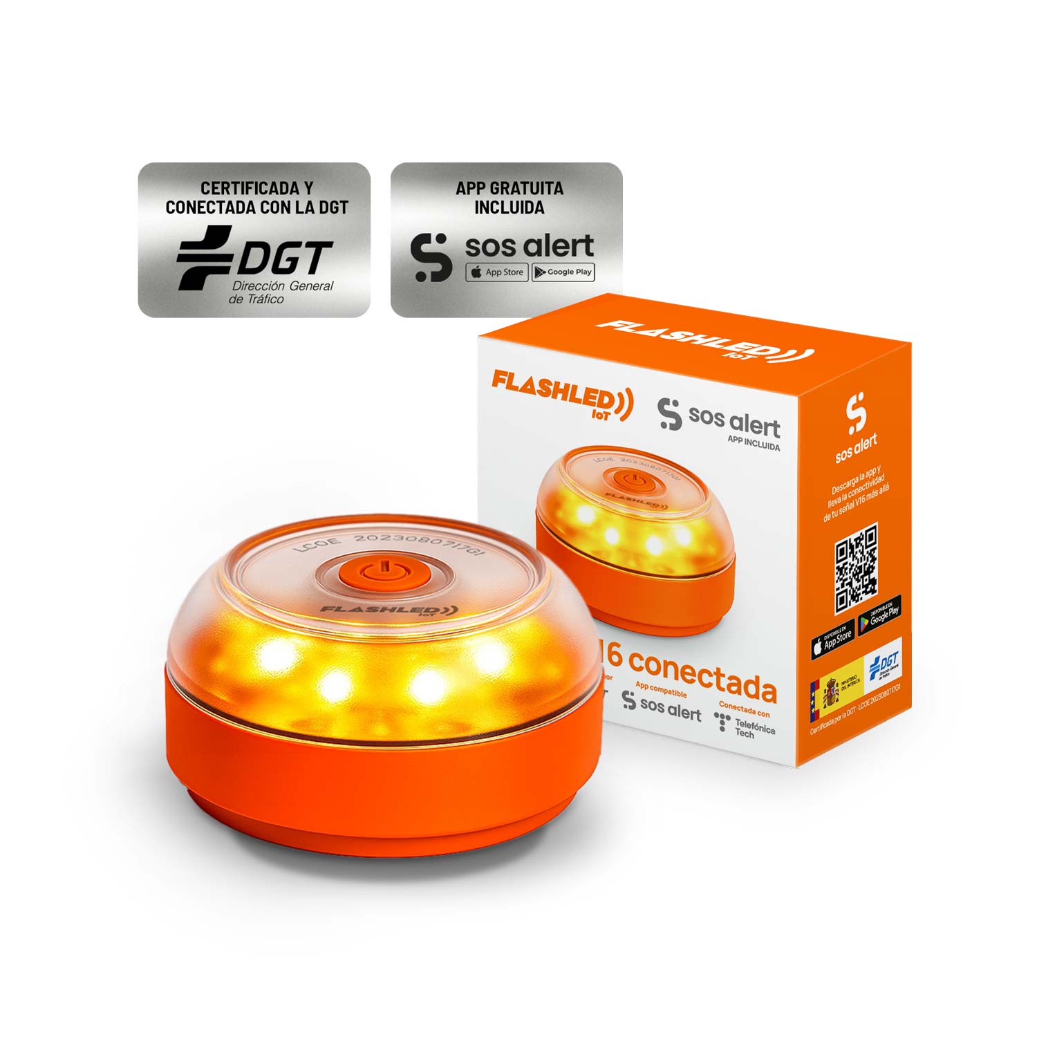 Balise v16 connectée FlashLED IoT